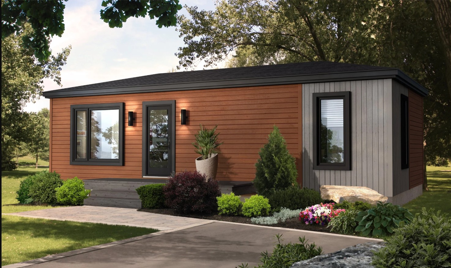 Modulhaus E-rivo 8,5 m x 2,25 m